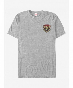Marvel Captain Marvel Grey Patchwork T-Shirt for Men