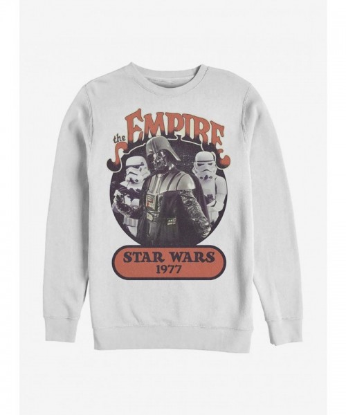 Star Wars Classic Empire Crewneck Sweatshirt - White Men's Size