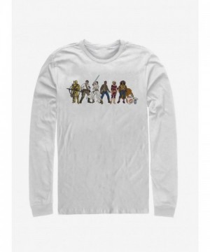 Star Wars The Rise of Skywalker Resistance Hero Long Sleeve Tee - Men's White
