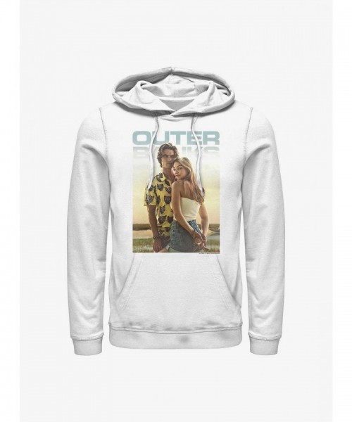 Outer Banks John B & Sarah Inspired Poster Hoodie - White Men's
