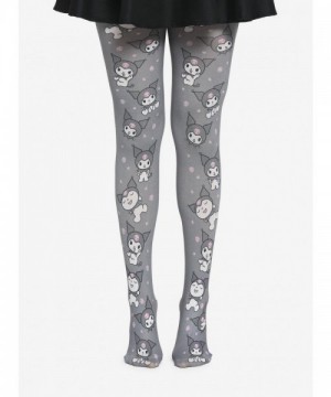 Kuromi Mischief Grey Tights for Girls