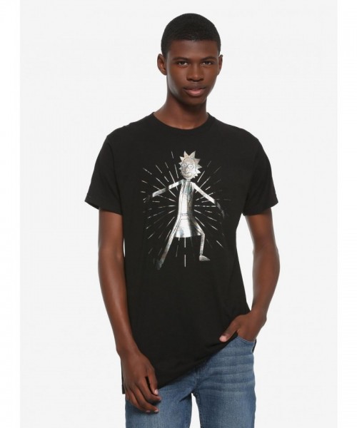 Rick And Morty Glitter Grandpa Rick Men's Cotton T-Shirt