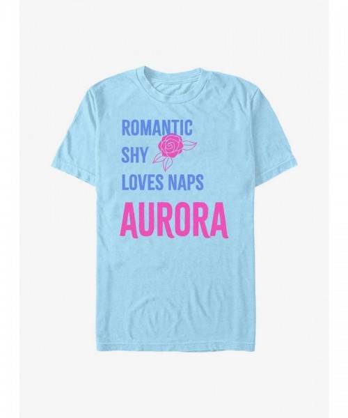 Disney Aurora from Sleeping Beauty Lightweight T-Shirt - Blue Men's Size