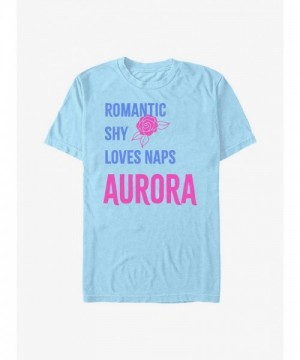 Disney Aurora from Sleeping Beauty Lightweight T-Shirt - Blue Men's Size