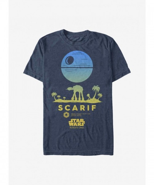 Star Wars Rogue One Scarif Star T-Shirt in Blue for Men