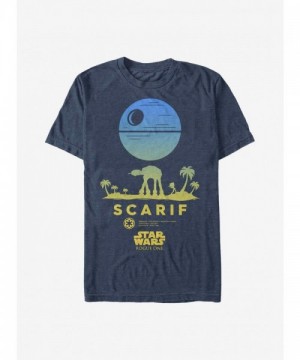 Star Wars Rogue One Scarif Star T-Shirt in Blue for Men