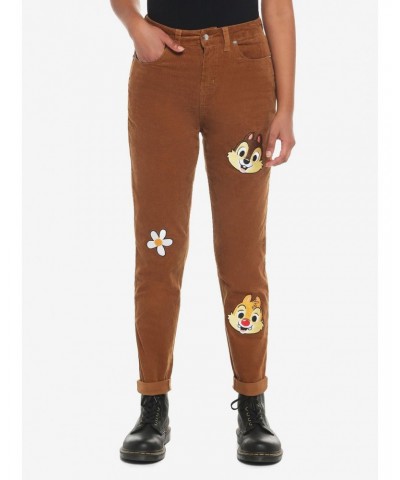 Disney Chip 'N' Dale Embroidered Corduroy Mom Jeans $11.34 Jeans