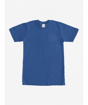 Marvel Captain America Grayscale Shield Badge T-Shirt - Royal Blue