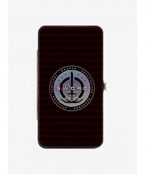 Marvel Wandavision Logo Hinge Wallet, Vegan Leather & Stainless Steel, Unisex