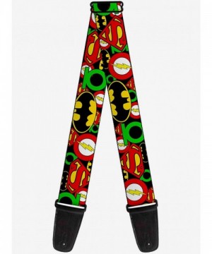 Buckle-Down DC Comics Justice League Stacked Logos Handcrafted Guitar Strap for Unisex