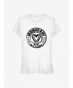 Marvel Wakanda Forever Ironheart Badge T-Shirt for Girls - White