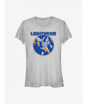 Disney Pixar Lightyear Soft Round Neck T-Shirt for Girls - Grey