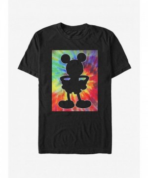 Disney Mickey Mouse Tie-Dye T-Shirt for Men - Black