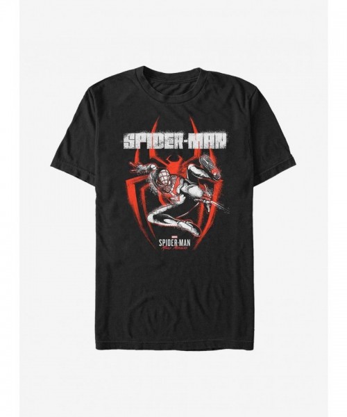 Marvel's Lightweight Miles Morales Spider-Man T-Shirt - Men's Black