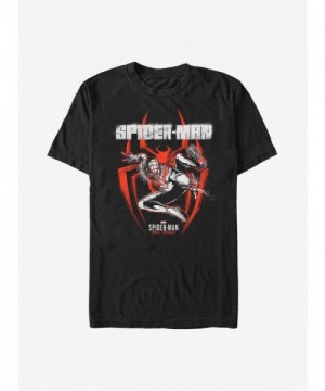 Marvel's Lightweight Miles Morales Spider-Man T-Shirt - Men's Black