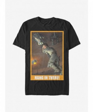 Star Wars T-Shirt - Hang In There Motif for Men - Black