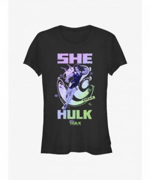 Marvel She-Hulk Attorney Portrait Lightweight Tee - Black