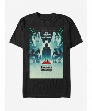 Star Wars Empire Strikes Back 40th Anniversary T-Shirt - Black Men's