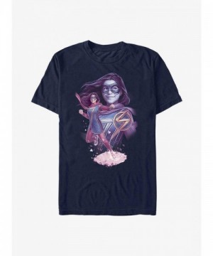Marvel Ms. Marvel Blue T-Shirt for Men - Lightweight Cotton