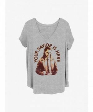 Marvel Loki Rescuer T-Shirt for Girls - Grey Plus Size