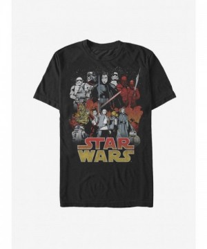 Star Wars The Last Jedi Balance T-Shirt - Navy Blue Unisex Cotton