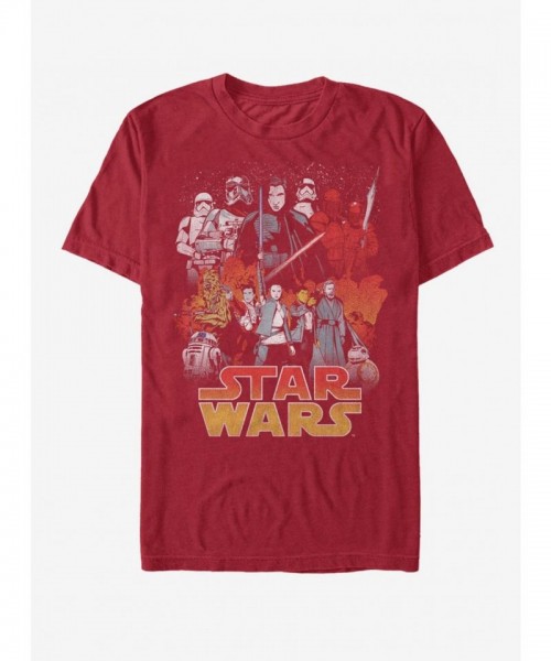 Star Wars The Last Jedi Balance T-Shirt - Navy Blue Unisex Cotton