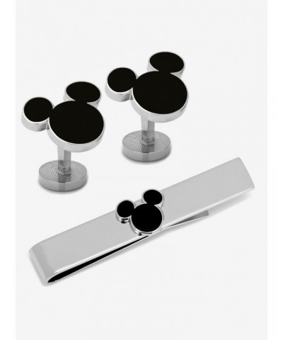 Disney Mickey Mouse Silhouette Cufflinks and Tie Bar Set $39.18 Bar Set