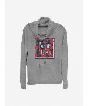 Disney Grey Live-Action Beauty and the Beast Flower Box Long-Sleeve Cowl Neck Top for Girls
