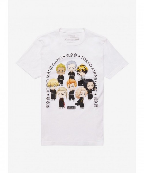 Tokyo Revengers Chibi Crew Neck T-Shirt - Unisex Cotton Tee