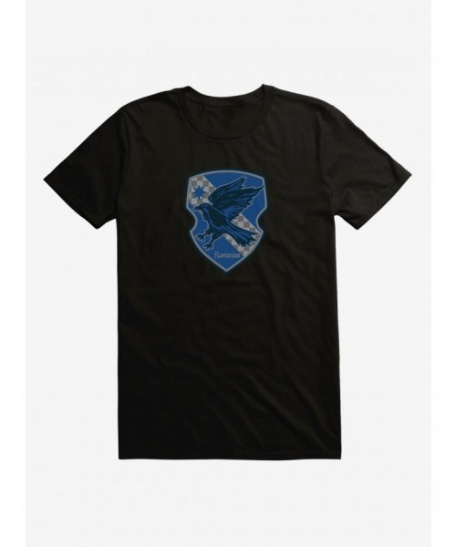Harry Potter Ravenclaw Checkered Shield Shirt - Lightweight Cotton Men's T-Shirt