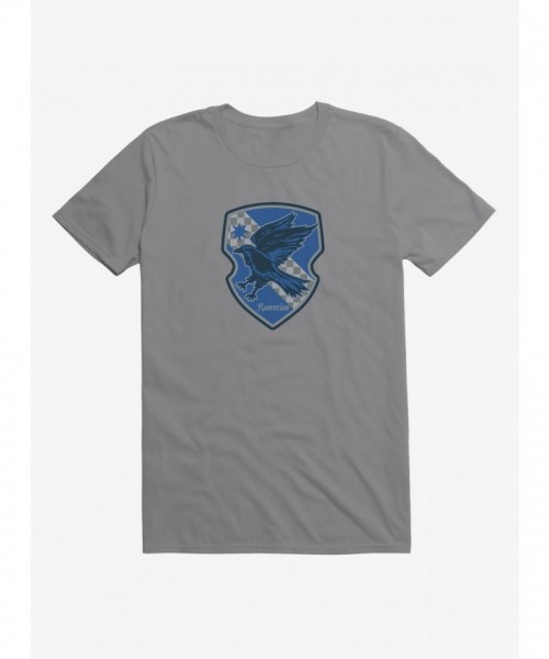 Harry Potter Ravenclaw Checkered Shield Shirt - Lightweight Cotton Men's T-Shirt