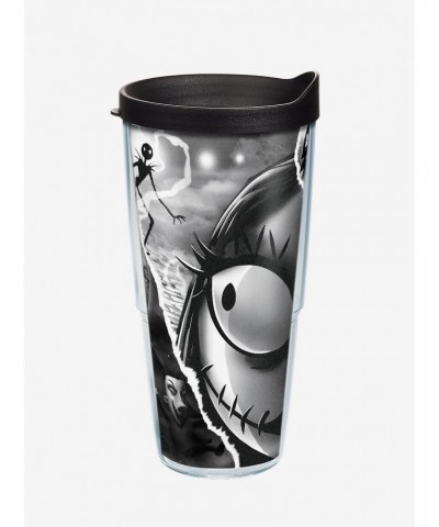 The Nightmare Before Christmas Torn Collage 24oz Classic Tumbler With Lid $9.62 Tumblers