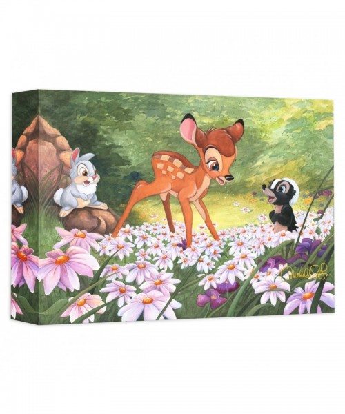 Bambi and Thumper Meet Flower Giclée Canvas by Michelle St. Laurent