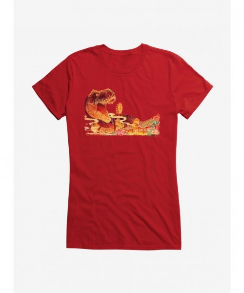 Jurassic World T-Rex Lightweight Cotton T-Shirt for Girls