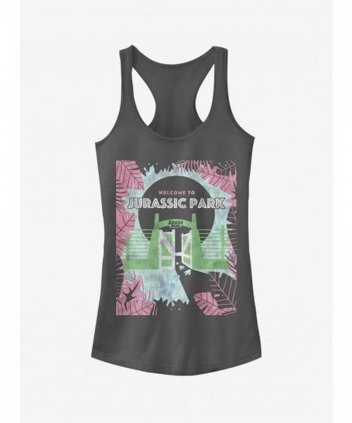 Cartoon Girls Welcome Gate Tank Top - Grey