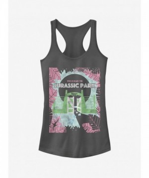 Cartoon Girls Welcome Gate Tank Top - Grey