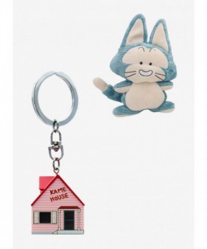 Dragon Ball Z Licensed Puar Plush and Kame House Metal Keychain Set