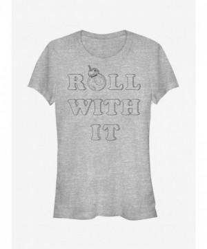 Star Wars BB-8 Roll Heather Gray T-Shirt for Girls - Comfortable and Fitted