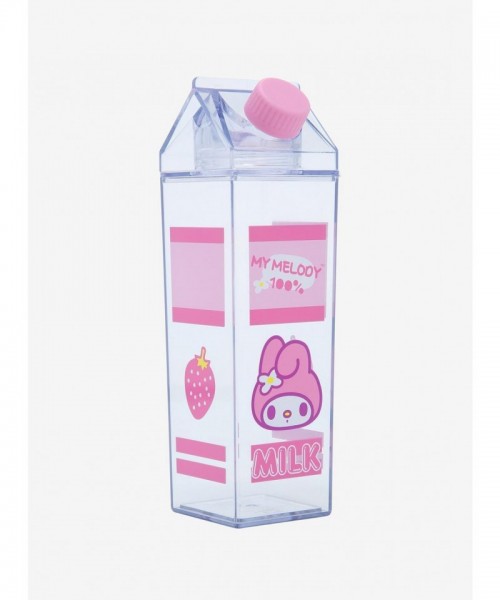 My Melody Strawberry Milk Carton Water Bottle for Girls