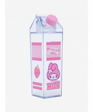 My Melody Strawberry Milk Carton Water Bottle for Girls