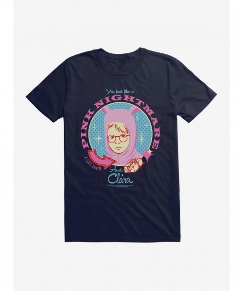 A Christmas Story Nightmare From Aunt Clara Pink T-Shirt for Men