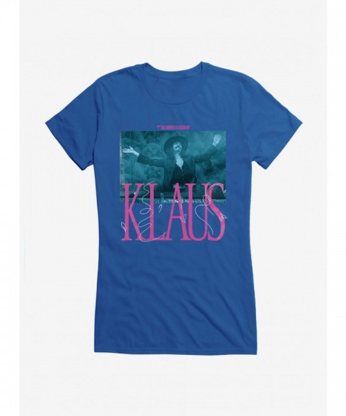 Umbrella Academy Klaus Pink Font Junior Girls T-Shirt