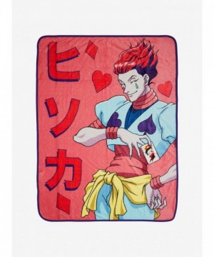 Hunter X Hunter Hisoka Soft Throw Blanket with Pink Backdrop
