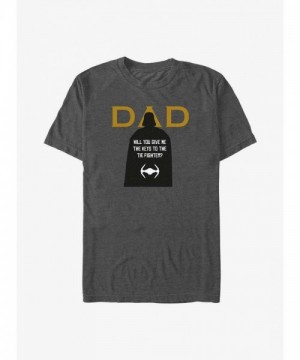 Star Wars Dad's Fighter Keys T-Shirt - Grey Men's Size