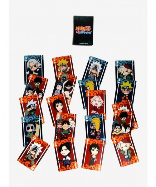 Naruto Shippuden Chibi Character Playing Cards for Fun Gaming Sessions