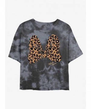 Disney Minnie Mouse Animal Print Cropped Tee for Girls - Multi Colors
