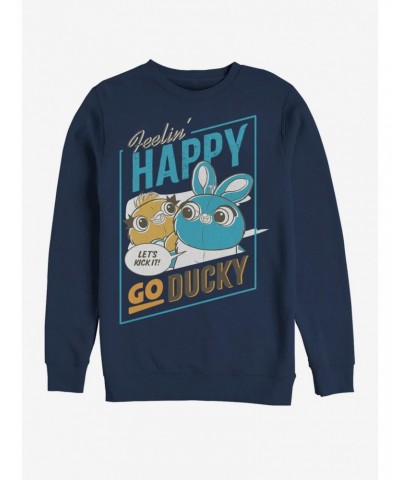 Disney Pixar Toy Story 4 Happy Go Ducky Navy Blue Sweatshirt $14.02 Sweatshirts