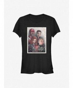 Marvel Black Widow Espionage Themed Girls Cotton T-Shirt - Black