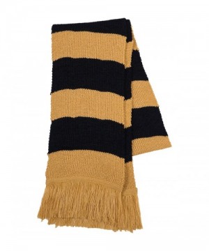 Hufflepuff Inspired Wide Stripe Scarf by Lochaven - Unisex House Pride Accessory