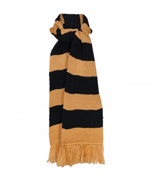 Hufflepuff Inspired Wide Stripe Scarf by Lochaven - Unisex House Pride Accessory